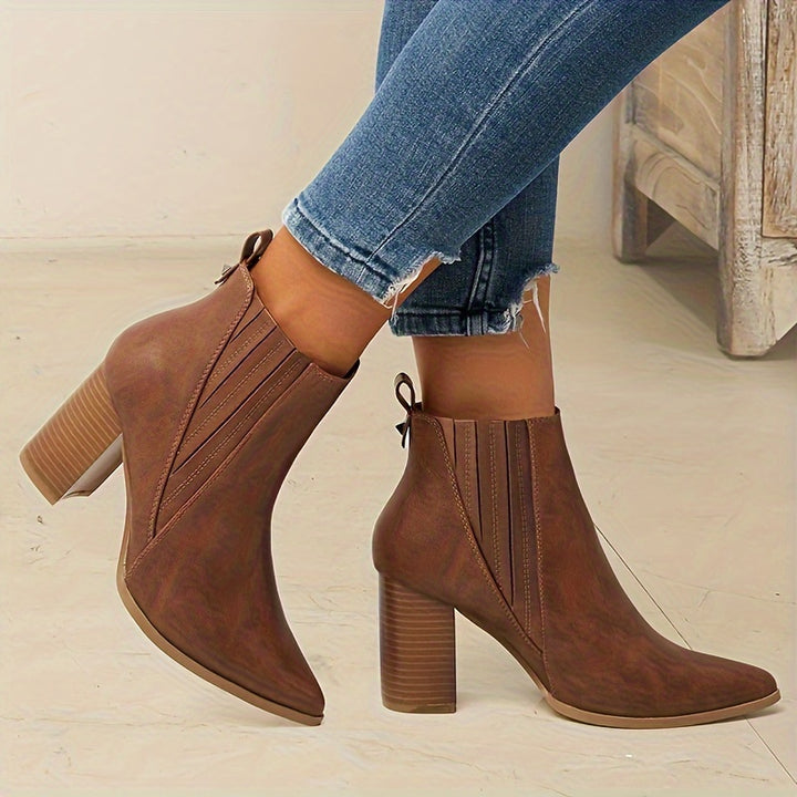 Eva™ | Bottines à talon carré élégantes et confortables
