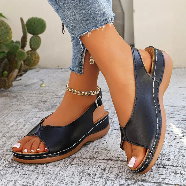Emmanuelle™ | Sandales confort à talon compensé