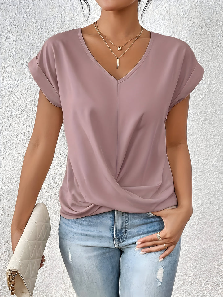 Lydia™ | T-shirt décontracté avec col en V