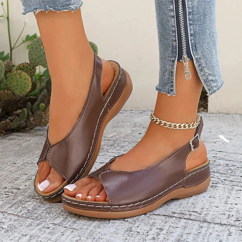 Emmanuelle™ | Sandales confort à talon compensé