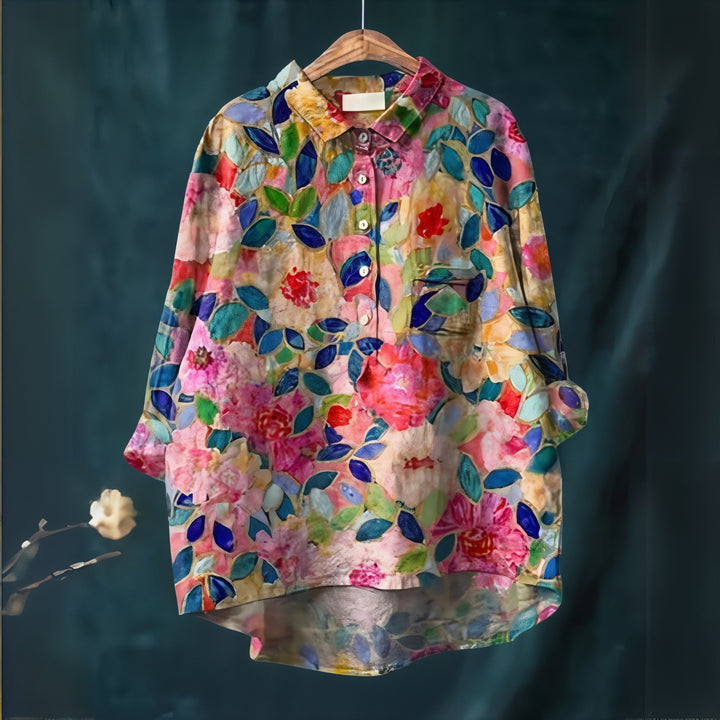 Lila - Chemisier à Imprimé Floral Romantique
