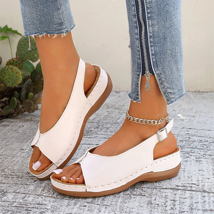 Emmanuelle™ | Sandales confort à talon compensé